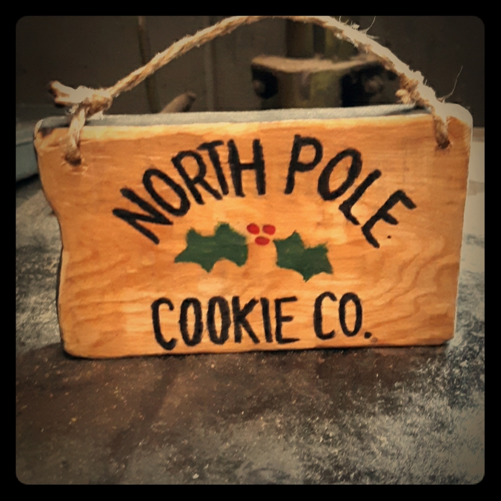 Hanging wood Sign